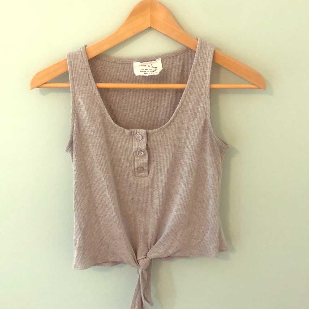 Cropped Tie Front Cami
